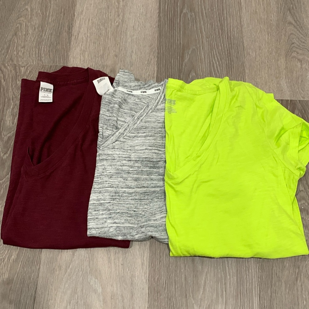 3 shirts.  Victoria’s Secret